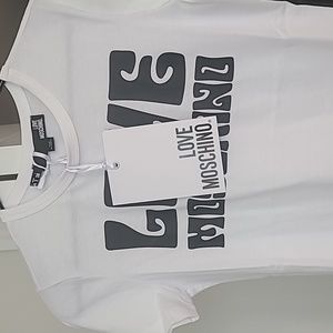 Moschino NWT Love Moschino white top size 2